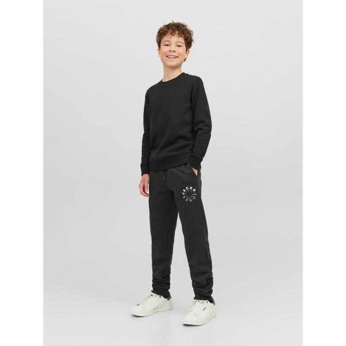 Παντελόνι φούτερ αγόρι JACK & JONES-12243445-Black