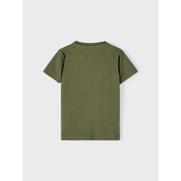 Μπλούζα μακό αγόρι name it-13203021-Olive Night-organic cotton