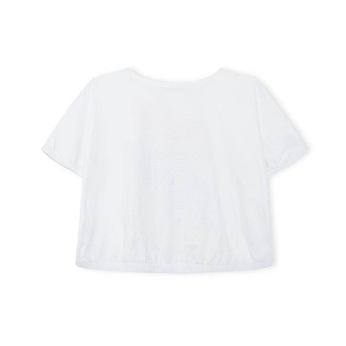 Μπλούζα μακό crop oversized κορίτσι NATH-KG02T603W1-White