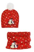 Σετ σκούφος Christmas Minnie Mouse -HS4103-RED