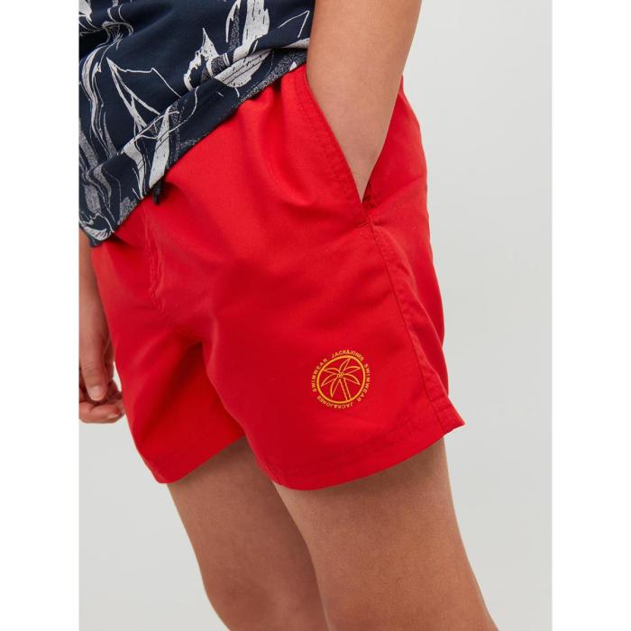 Μαγιό βερμούδα αγόρι JACK & JONES-12228535-Chinese Red