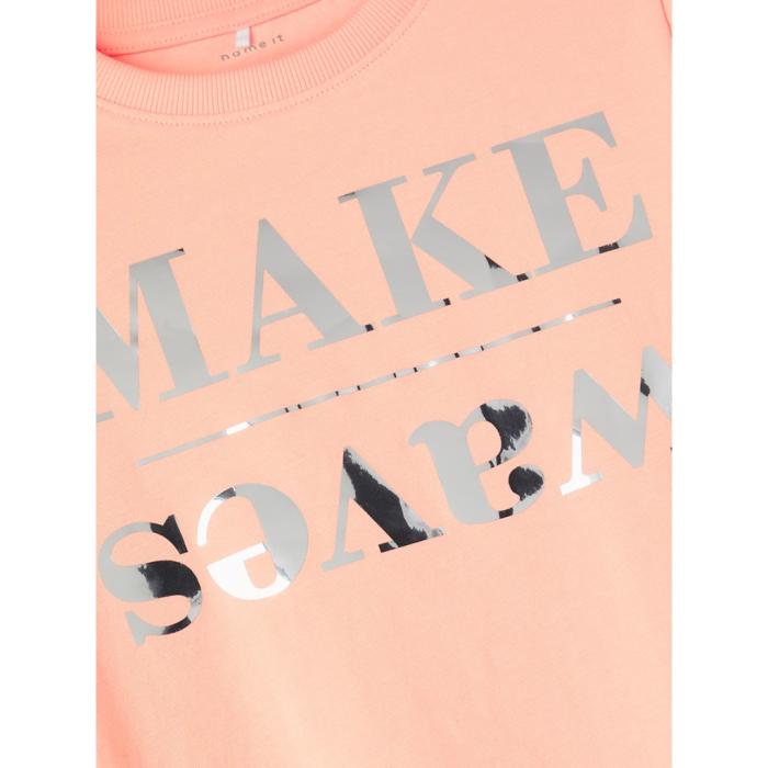 Μπλούζα μακό κορίτσι name it-13201524-Apricot Blush-organic cotton