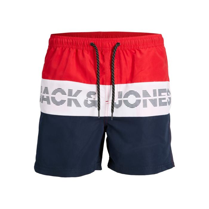 Μαγιό βερμούδα αγόρι JACK & JONES-12227529-Chinese Red