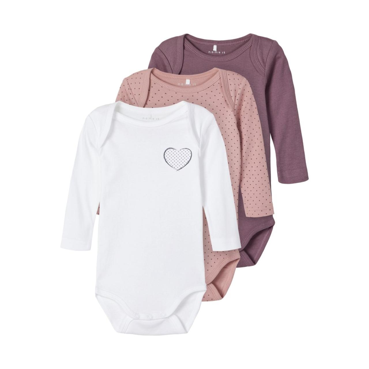 Name it Σετ 3 τεμ. φορμάκι μπεμπέ κορίτσι Name it -13182145-BP organic cotton