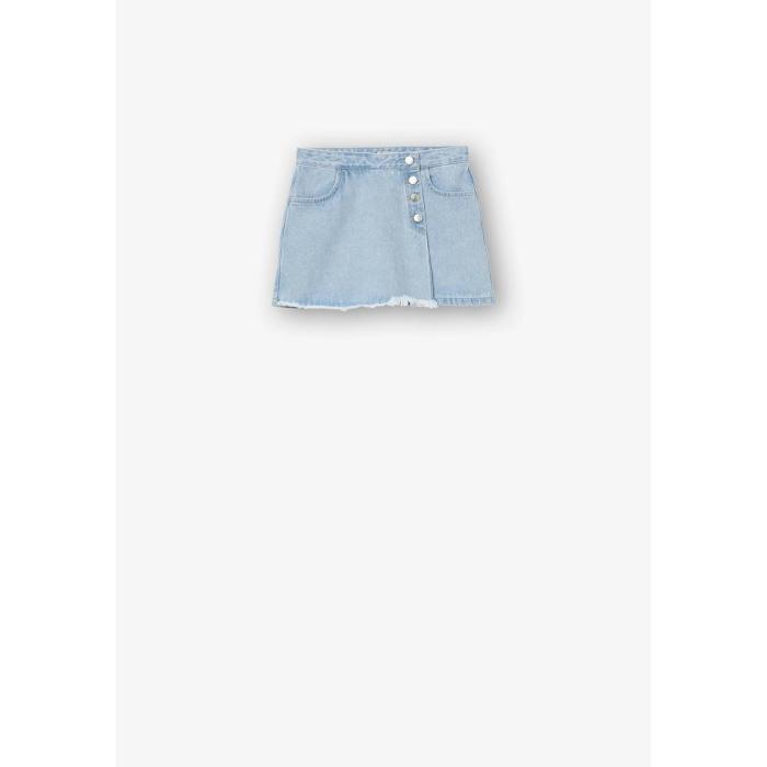 Σορτς  skort τζιν κορίτσι Tiffosi-10054629-C10-Light Blue Denim