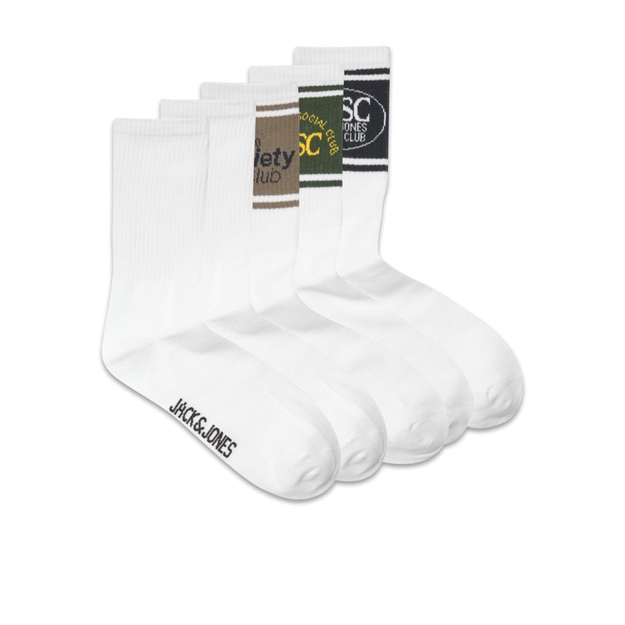 JACK&JONES Κάλτσες 5 τεμ. αγόρι JACK & JONES-12205340-White
