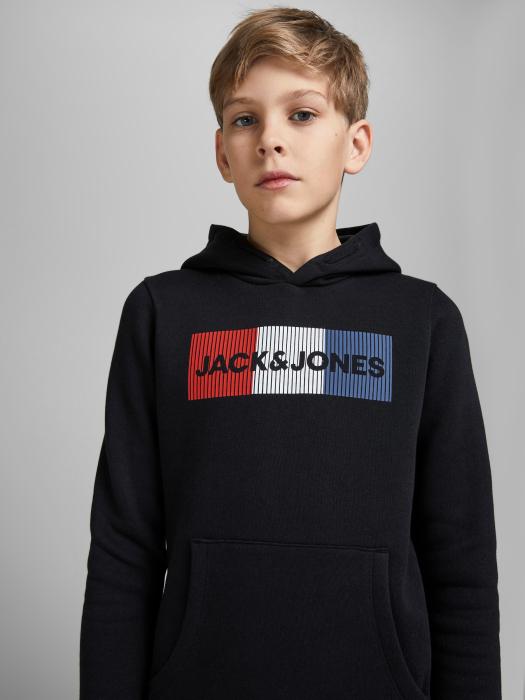 Μπλούζα φούτερ αγόρι JACK & JONES-12152841-BLACK