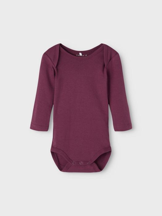 Σετ 3 τεμ. φορμάκια μπεμπέ Name it-13192792-PRUNE PURPLE-organic cotton