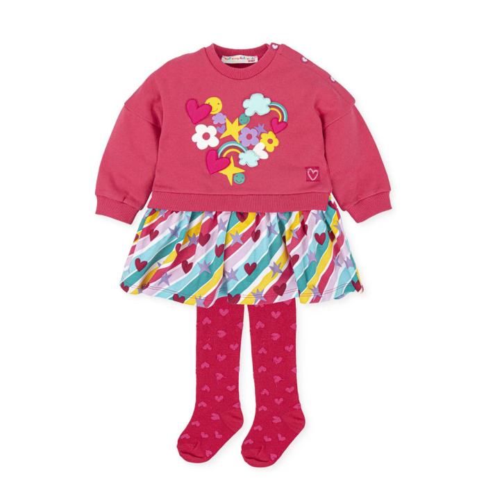 Φόρεμα φούτερ κορίτσι AGATHA RUIZ DE LA PRADA-7295W23-Coral