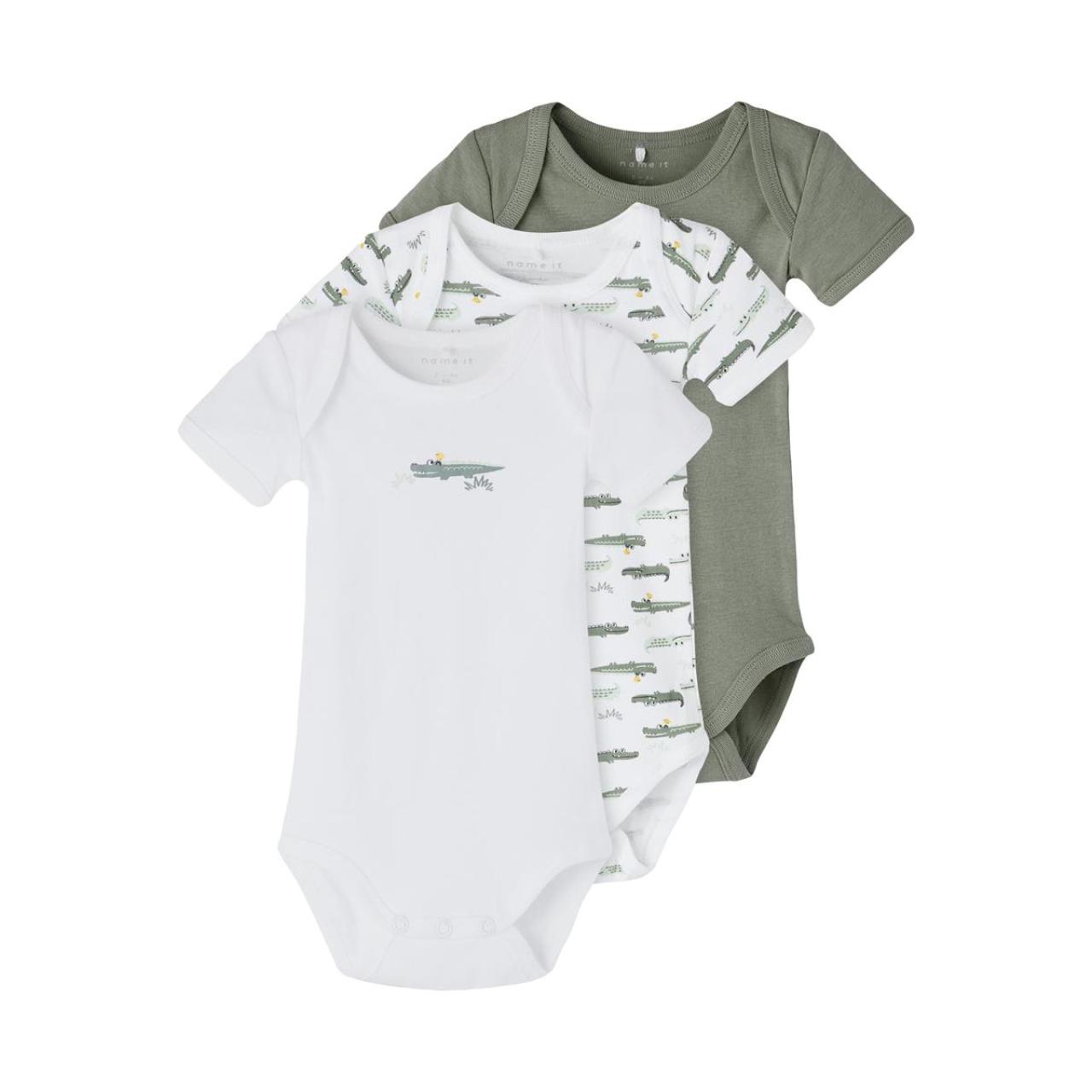 Name it Σετ 3 τεμ.φορμάκια μπεμπέ unisex Name it-13198649-Agave Green