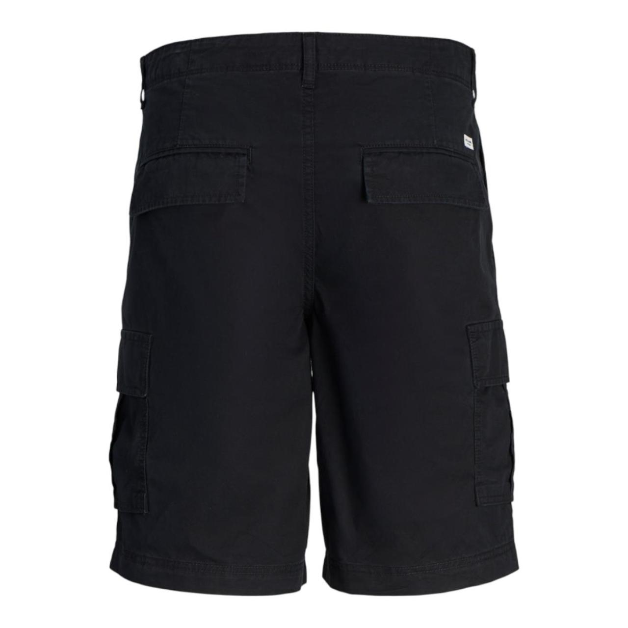Βερμούδα υφασμάτινη cargo αγόρι JACK & JONES-12254171-Black φωτογραφία