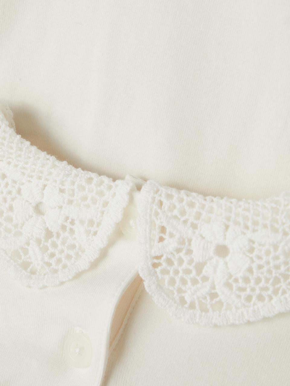 Φορμάκι με δαντέλα κορίτσι name it-13201240-White Alyssum-organic cotton