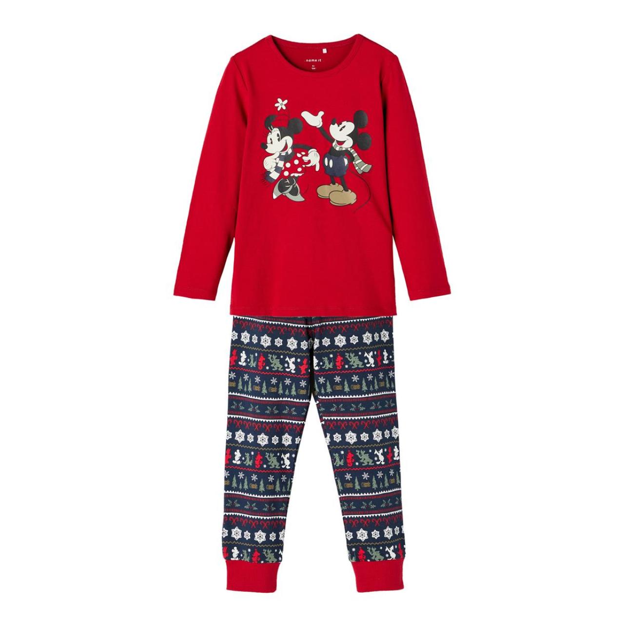 Name it Πιτζάμα unisex Christmas Disney name it-13196674-RED organic cotton