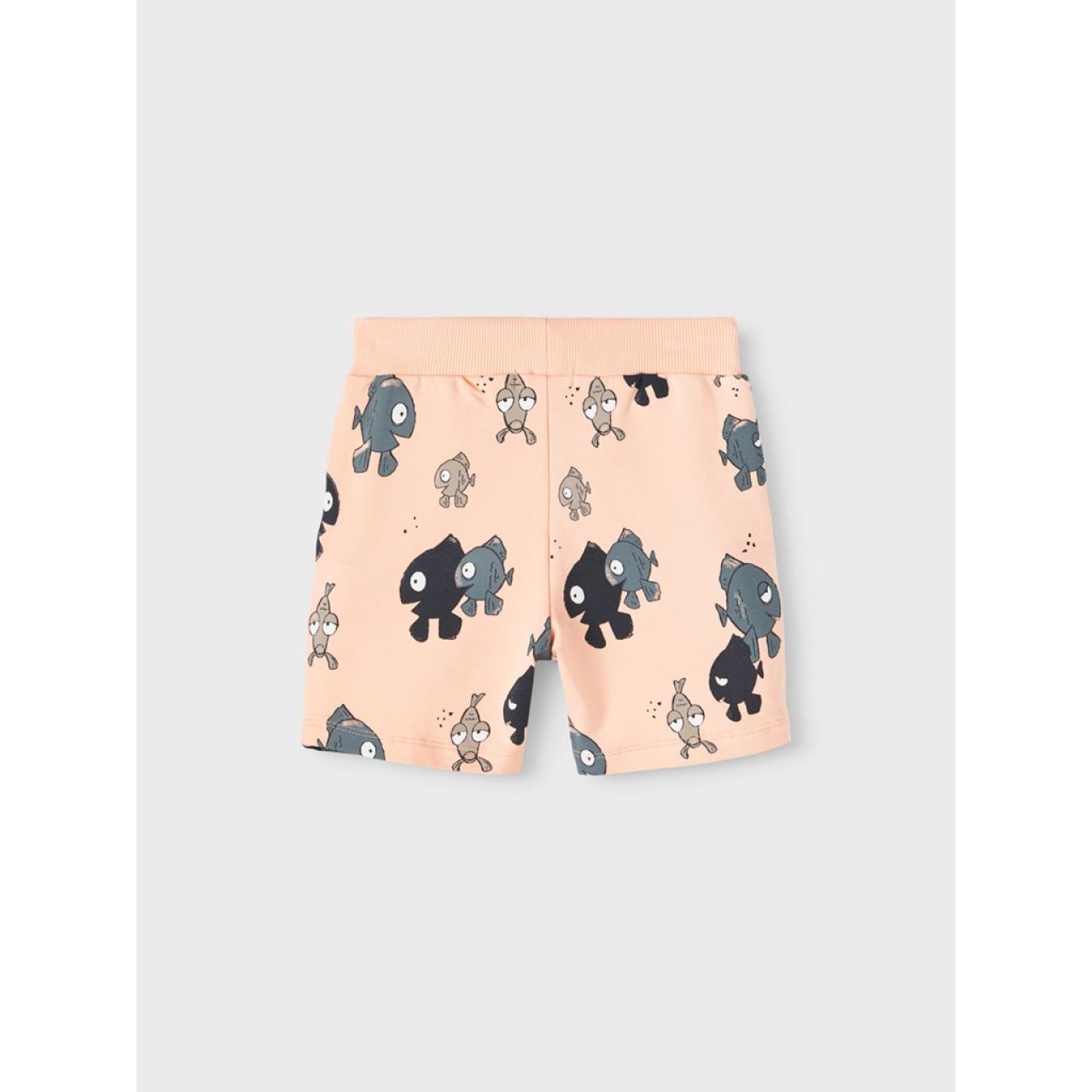 Βερμούδα φούτερ αγόρι name it-13215659-Peach Nectar-organic cotton φωτογραφία