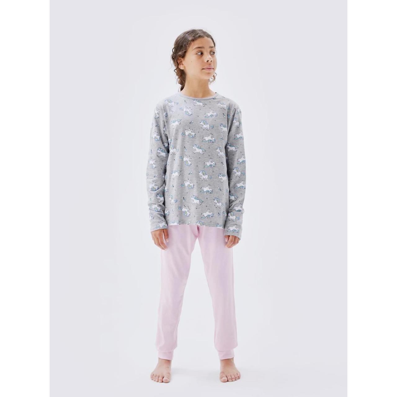 Πιτζάμα μακό κορίτσι name it-13215614-Grey Melange φωτογραφία
