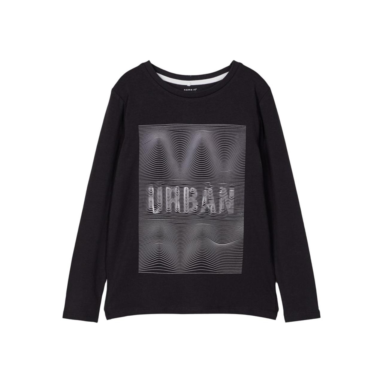 Μπλούζα αγόρι Name it -13181418-Black organic cotton