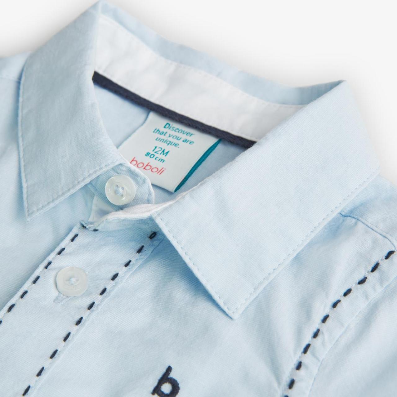 Πουκάμισο κοντό μανίκι αγόρι Boboli-718297-2294-Ciel φωτογραφία