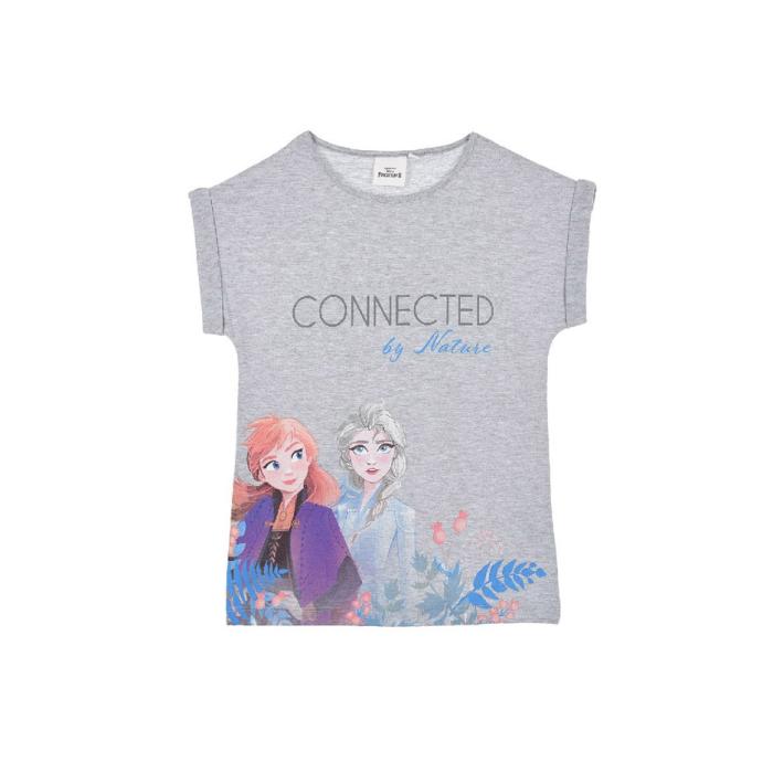 Μπλούζα μακό κορίτσι Frozen-UE1023-GREY organic cotton