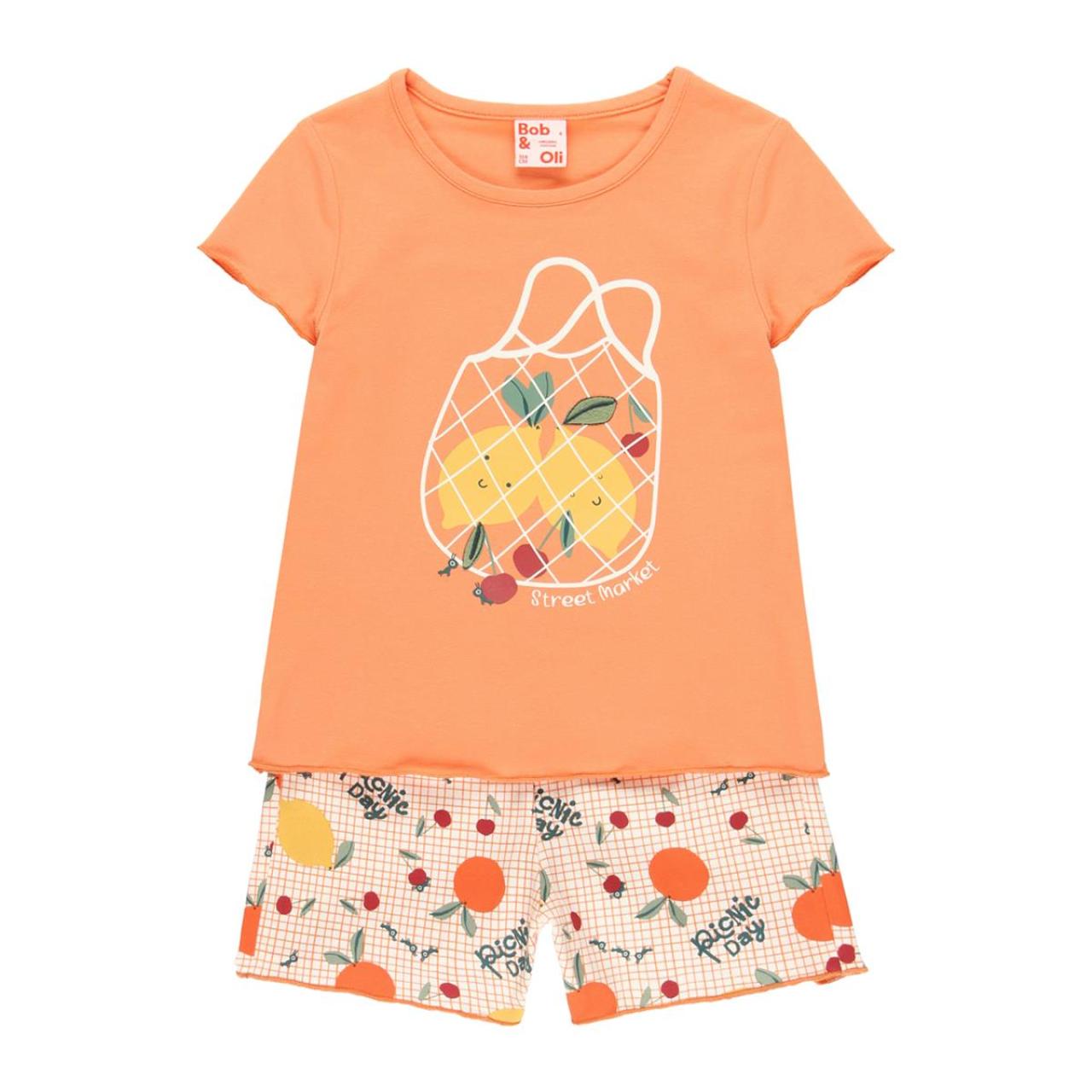 BOBOLI Πιτζάμα μακό κορίτσι Bob & Oli-928087-5149-Orange