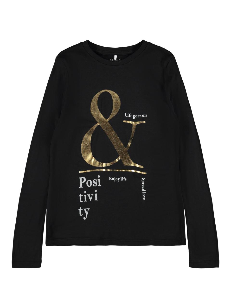 Name it Μπλούζα κορίτσι name it-13196402-BLACK-organic cotton