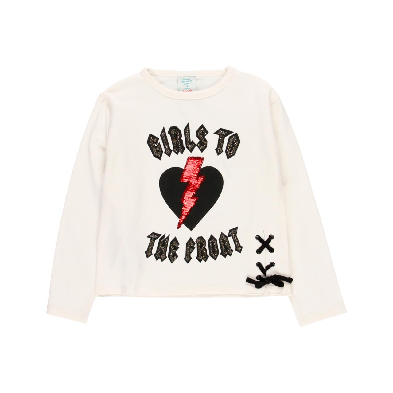 BOBOLI Μπλούζα μακό κορίτσι Boboli-433189-OFF WHITE