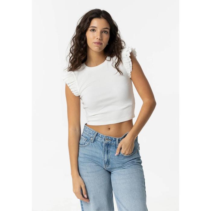 Μπλούζα crop κορίτσι Tiffosi-10053959-001-White