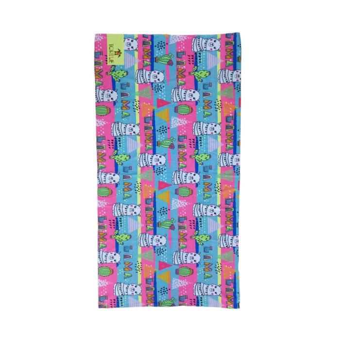 Πετσέτα παραλίας κορίτσι Tortue-S3-220-100-Multicolor