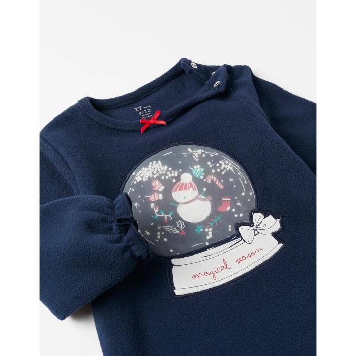 Πιτζάμα μπεμπέ fleece κορίτσι Christmas Zippy-31055734006-Blue