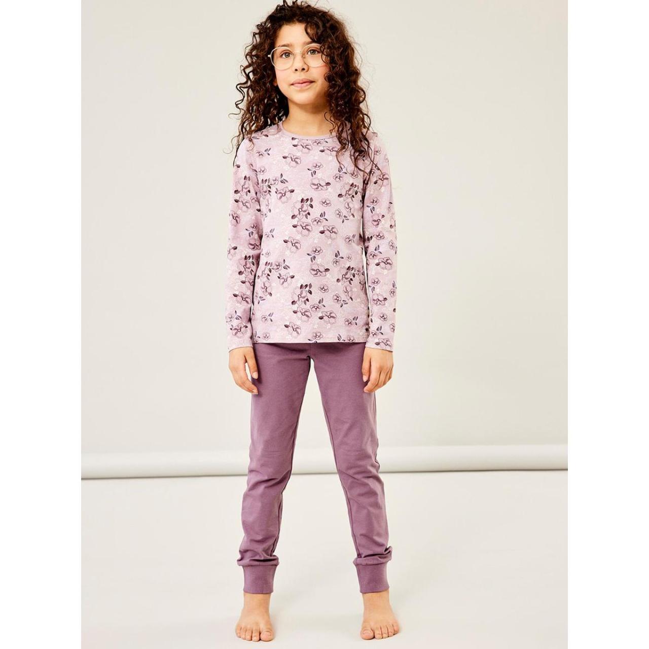 Πιτζάμα μακό κορίτσι name it-13206984-Mauve Shadows-organic cotton φωτογραφία