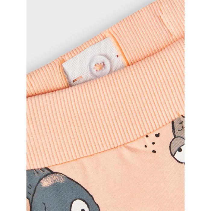 Βερμούδα φούτερ αγόρι name it-13215659-Peach Nectar-organic cotton