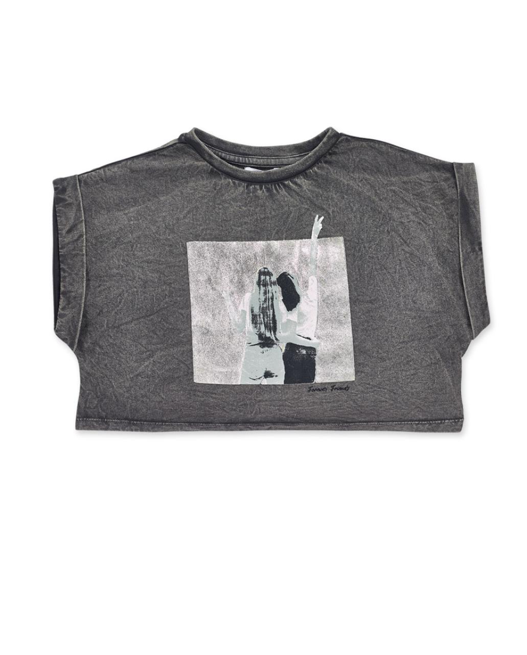 NATH Μπλούζα μακό oversized κορίτσι NATH-KG04T607G2-GRAY