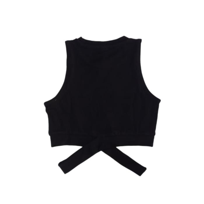 Μπλούζα μακό crop κορίτσι Losan-LJGAP0103_24013-BLACK