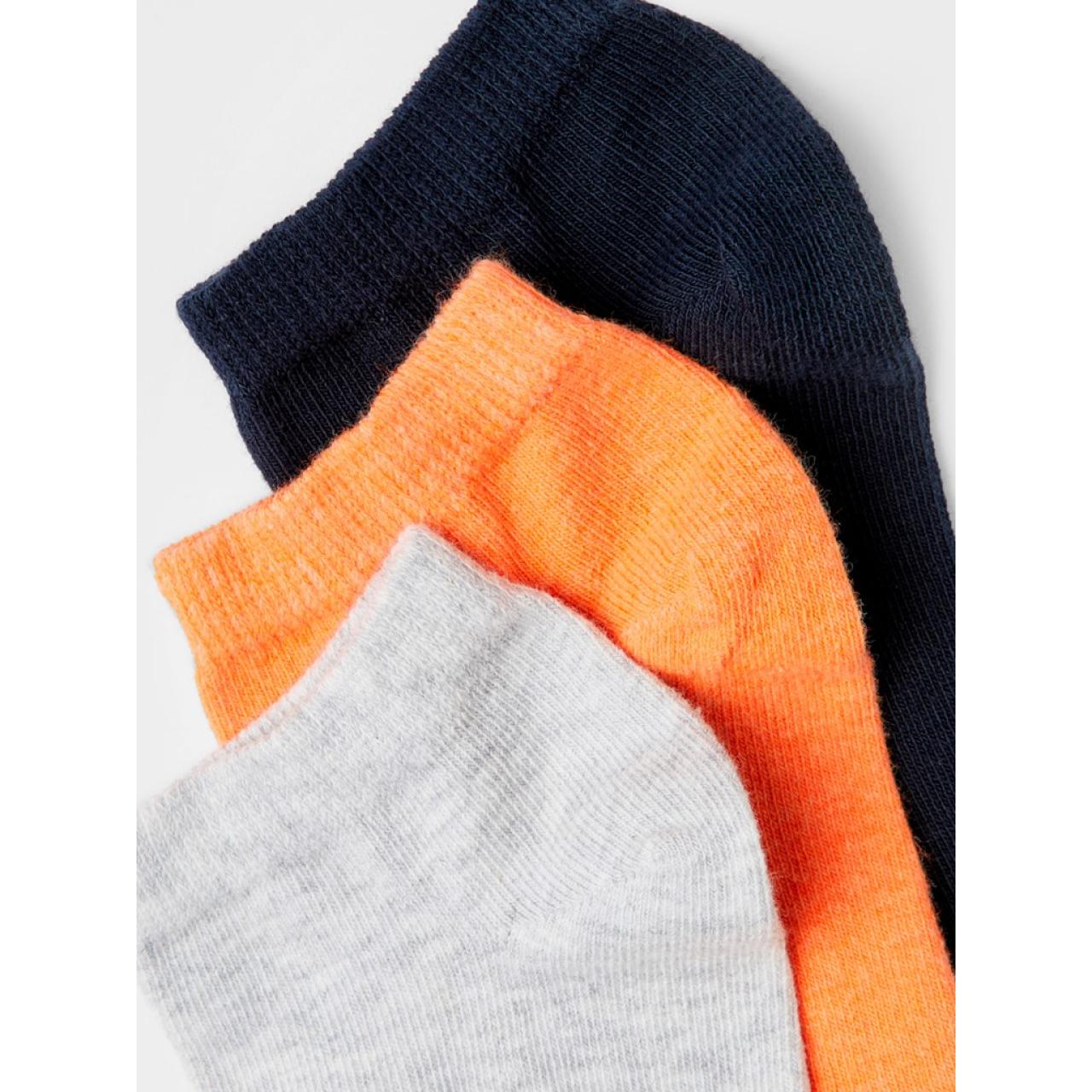 Κάλτσες κοντές 3 τεμ. αγόρι name it-13204900-Light Grey Melange