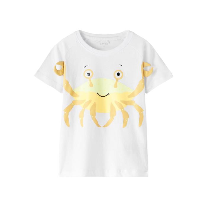 Μπλούζα μακό αγόρι name it-13199622-Bright White-organic cotton