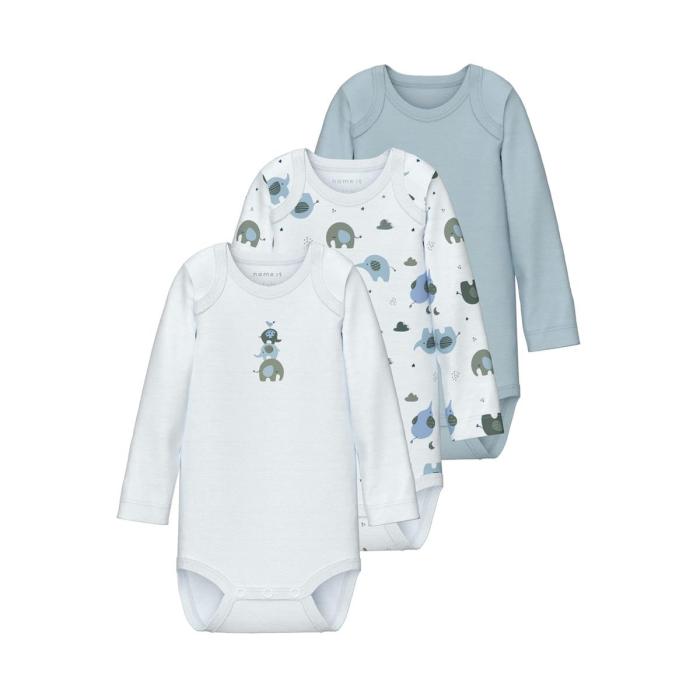 Σετ 3 τεμ. φορμάκια μπεμπέ αγόρι name it-13232736-Baby Blue-organic cotton