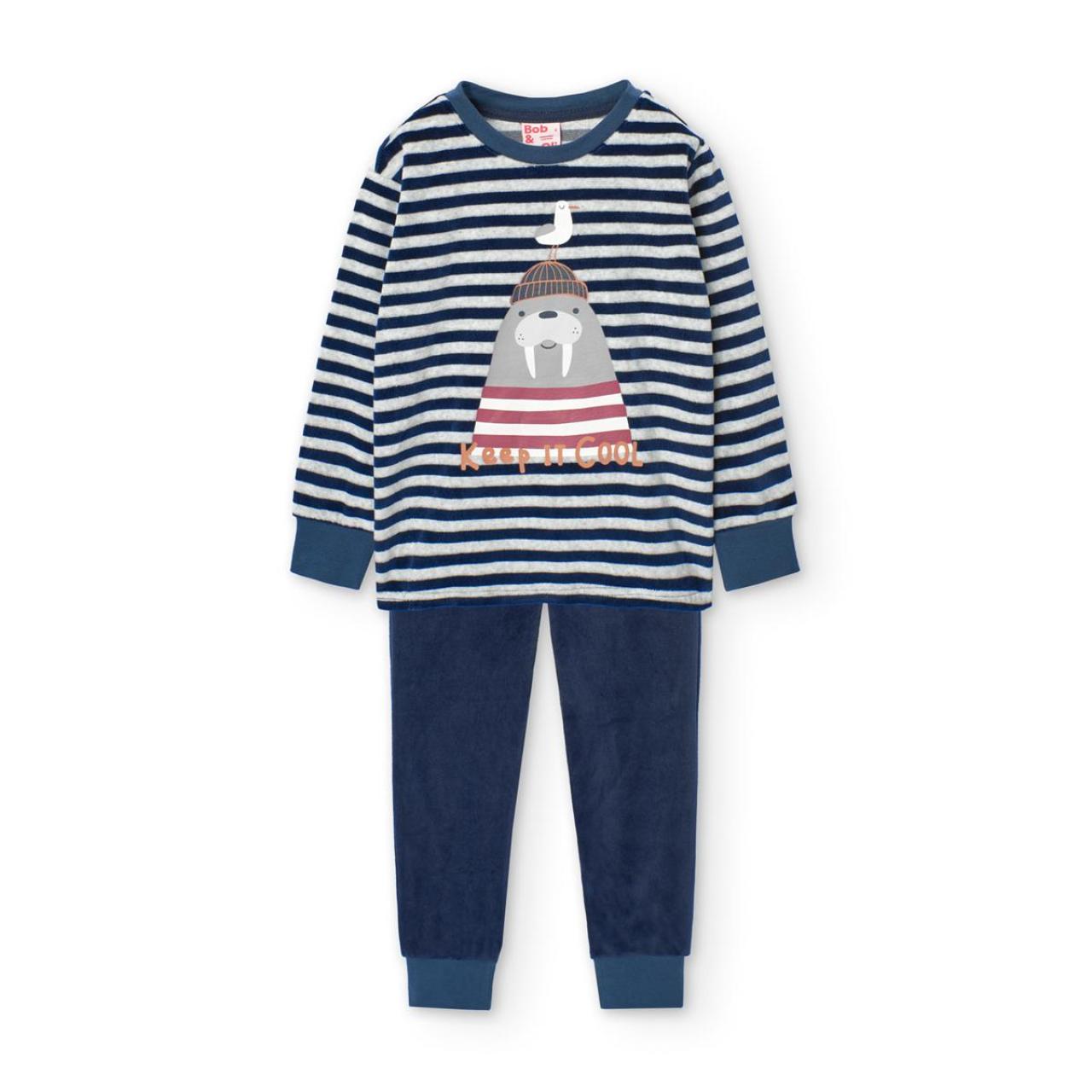 BOBOLI Πιτζάμα βελουτέ αγόρι Boboli-939135-9474-Navy