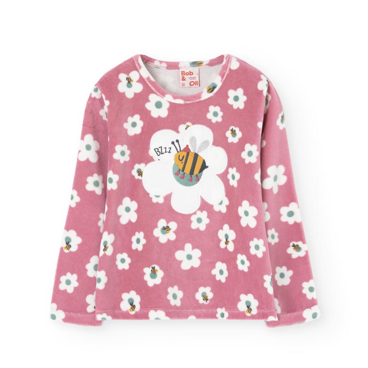 Πιτζάμα βελουτέ κορίτσι Boboli-929123-9487-Pink φωτογραφία