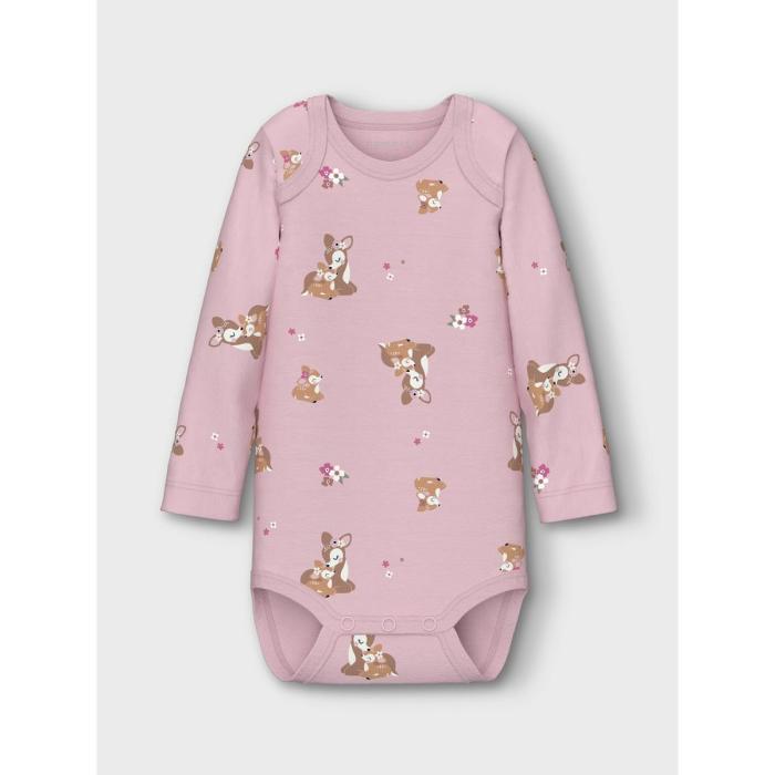 Σετ 3 τεμ. φορμάκια μπεμπέ κορίτσι name it-13232731-Ibis Rose-organic cotton