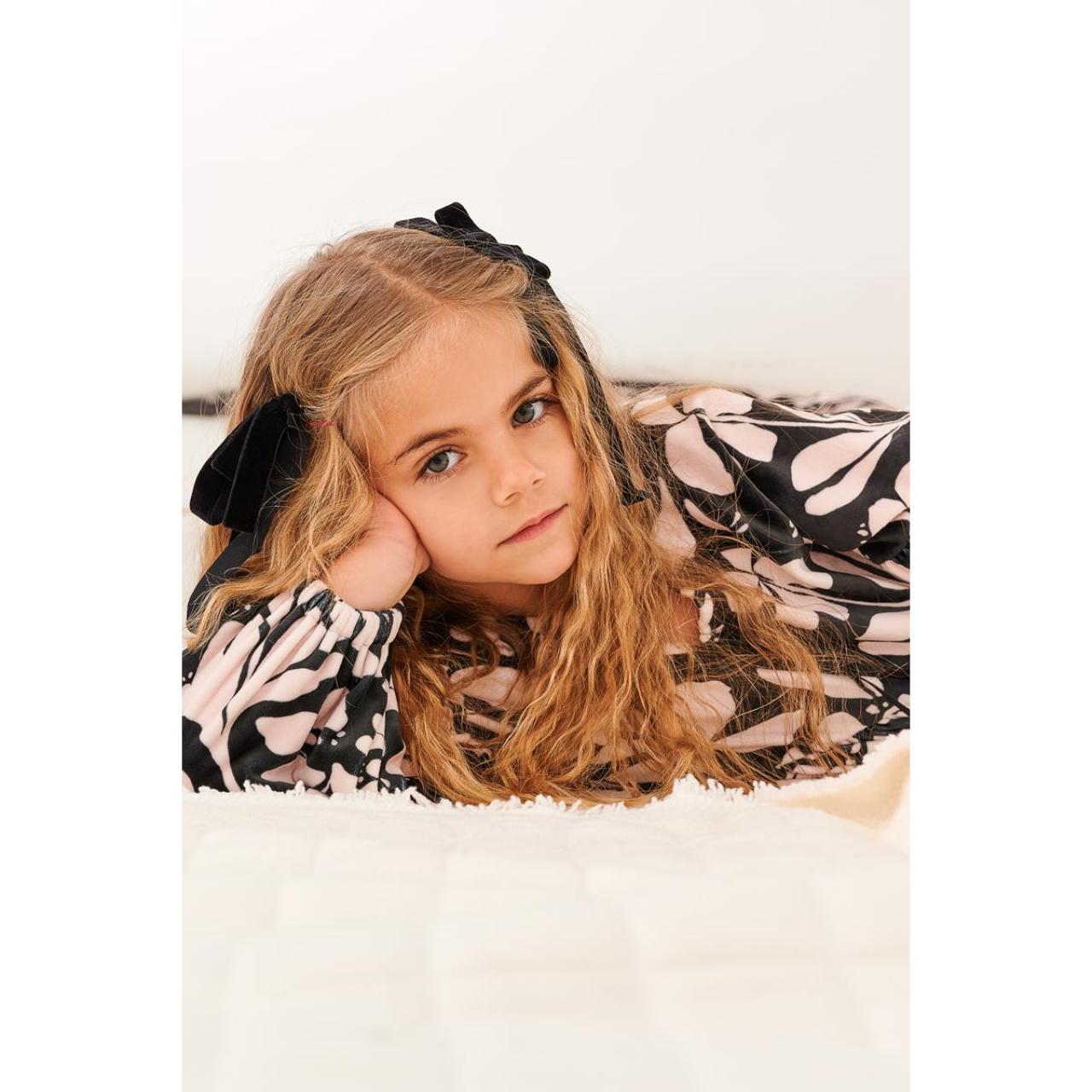 Φόρεμα βελουτέ κορίτσι two in a castle-T5529-Black φωτογραφία