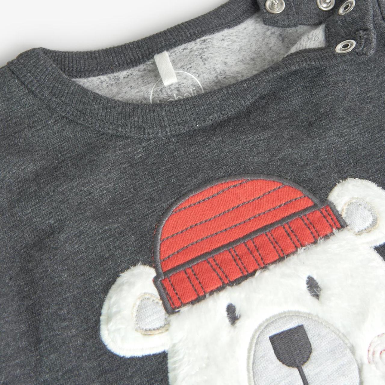 Σετ μπεμπέ φόρμα φούτερ αγόρι Boboli-149138-8124-Grey φωτογραφία