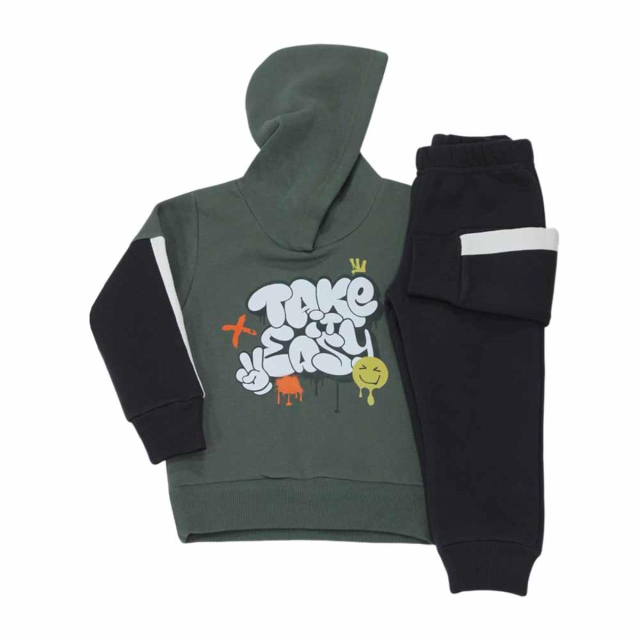PROD Σετ φόρμα φούτερ αγόρι Prod-6535185-Green