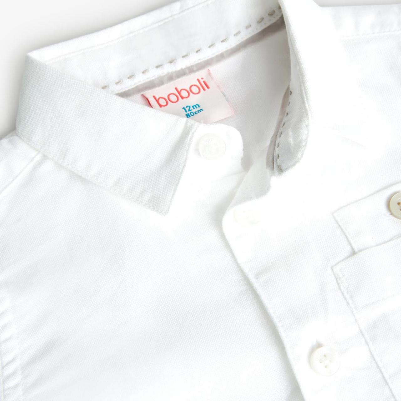Πουκάμισο υφασμάτινο αγόρι Boboli-719153-1100-White φωτογραφία