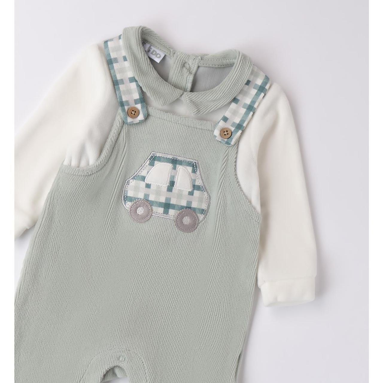 Φορμάκι μπεμπέ βελουτέ αγόρι I DO-4.A172-4817-Mint φωτογραφία