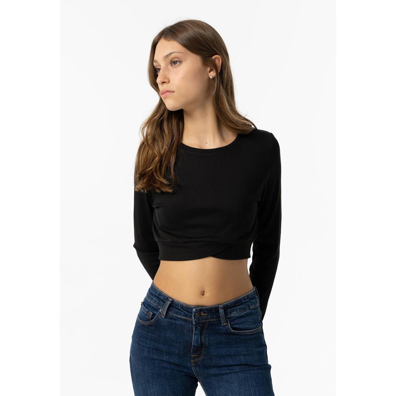 Μπλούζα ριπ πλεκτή κορίτσι TIFFOSI-10057089-000-Black φωτογραφία