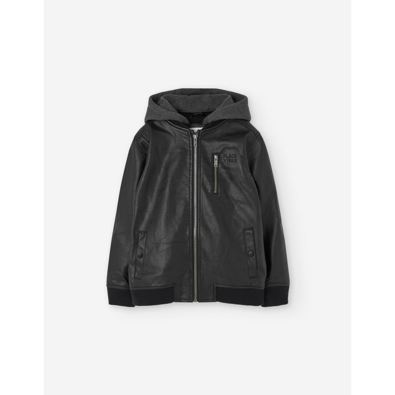 LOSAN Μπουφάν δερματίνη αγόρι Losan-LKBAP0101_24008-BLACK