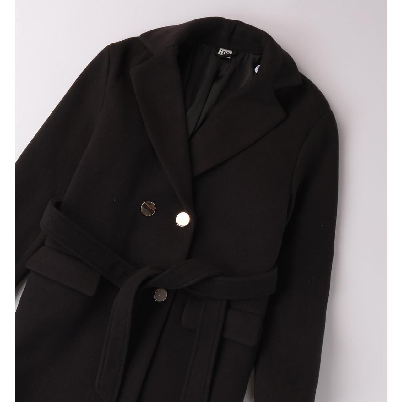 Παλτό μακρύ κορίτσι I DO-4.A937-0658-Black φωτογραφία