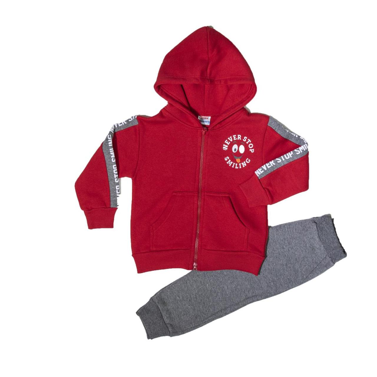 SPARK Σέτ φόρμα φούτερ ζακέτα αγόρι Spark-2275-Red