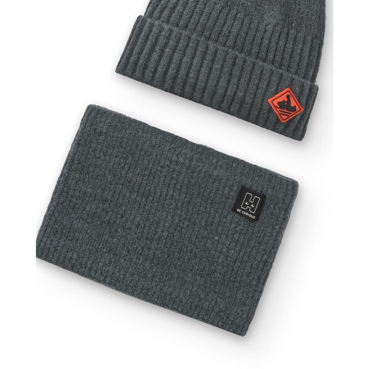 Σετ σκούφος 2 τεμ αγόρι Nath-KB07A201G6-Grey φωτογραφία