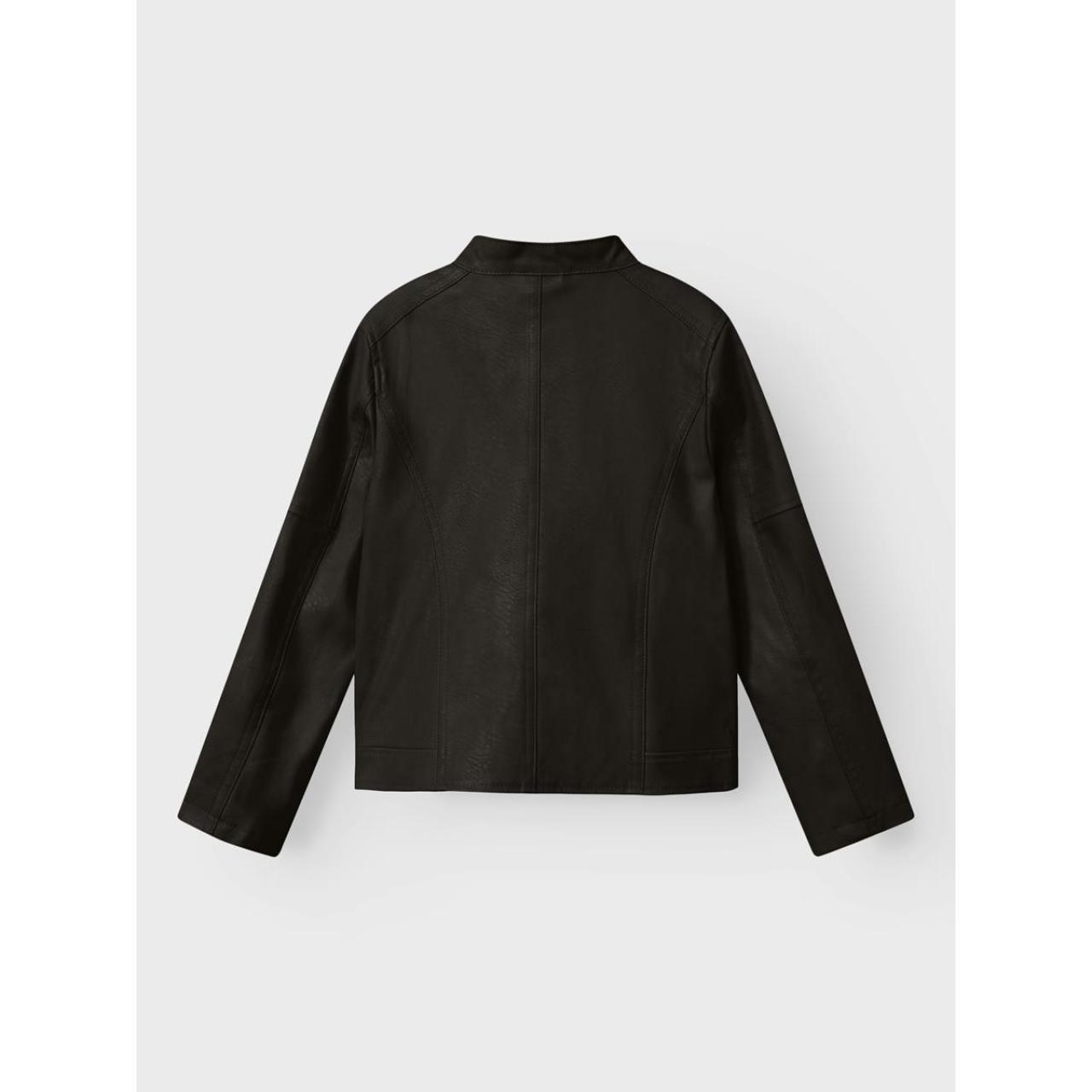 Μπουφάν συνθετικό δέρμα κορίτσι name it-13231179-Black φωτογραφία