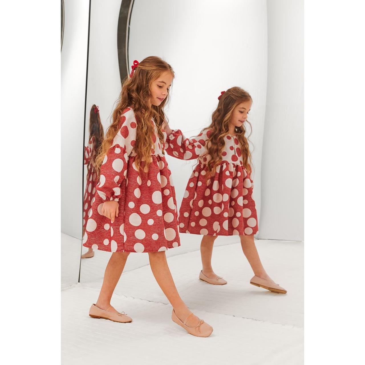 Φόρεμα υφασμάτινο κορίτσι two in a castle-T5583-RED φωτογραφία